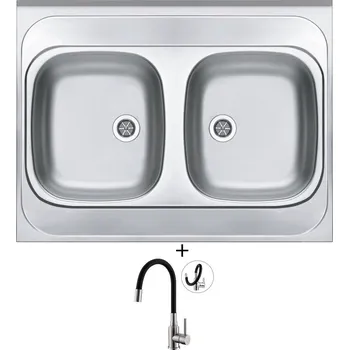 Nerezový dřez Nerezový dřez SET Alveus CLASSIC 40 nerez + Alveus MINTAS nerez/černá
