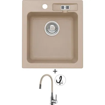 Granitový dřez Granitový dřez SET Alveus VICTORIA 20 beige 55 + Alveus MINTAS chrom/béžová