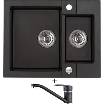 Granitový dřez Granitový dřez SET Alveus ROCK 80 black 91 + Alveus NINA black 91