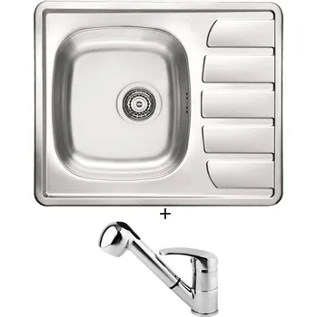 Nerezový dřez SET Alveus ZOOM 10 nerez + Alveus OAZA chrom