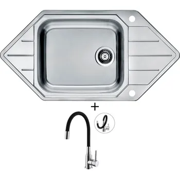 Nerezový dřez Nerezový dřez SET Alveus PRAKTIK 130 nerez + Alveus MINTAS chrom/černá