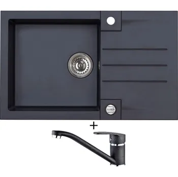 Granitový dřez Granitový dřez SET Alveus ROCK 130 black 91 + Alveus NINA black 91