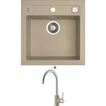 Granitový dřez Granitový dřez SET Alveus FORMIC 20 pebble 02 + Alveus ELZA pebble 02