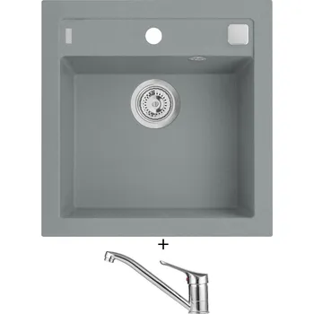 Granitový dřez Granitový dřez SET Alveus FORMIC 20 beton 81 + Alveus RIVIERA X chrom
