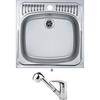 Nerezový dřez Nerezový dřez SET Alveus BASIC 130 nerez + Alveus OAZA chrom