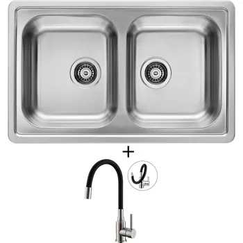 Nerezový dřez Nerezový dřez SET Alveus ELEGANT 40 nerez + Alveus MINTAS nerez/černá