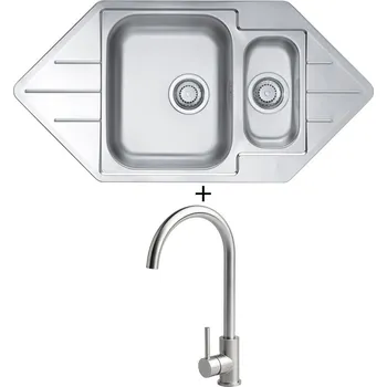 Nerezový dřez Nerezový dřez SET Alveus Line 40 tkaná struktura + Alveus VIOLA nerez