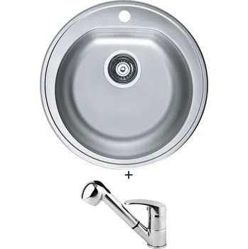 Nerezový dřez SET Alveus FORM 30/185 nerez + Alveus OAZA chrom