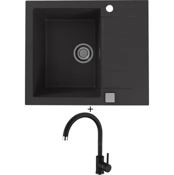 Granitový dřez Granitový dřez SET Alveus CADIT 10 black 91 + Alveus TONIA black 91