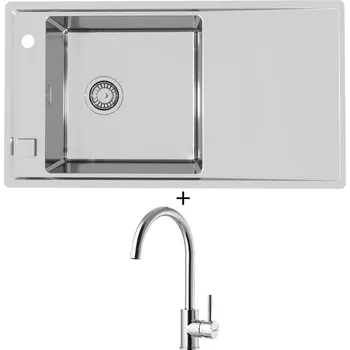 Nerezový dřez Nerezový dřez SET Alveus STRICTO 20 nerez + Alveus ROXA chrom