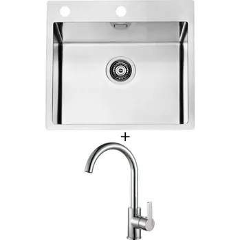 Nerezový dřez Nerezový dřez SET Alveus PURE 70 nerez + Alveus TONIA chrom