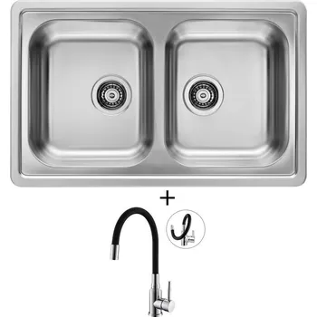 Nerezový dřez Nerezový dřez SET Alveus ELEGANT 40 nerez + Alveus MINTAS chrom/černá