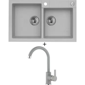 Granitový dřez Granitový dřez SET Alveus ROCK 90 beton 81 + Alveus TONIA beton 81