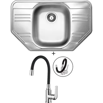 Nerezový dřez SET Alveus ALLUX 30 nerez + Kuchinox ELZA BKE 761 chrom/černá