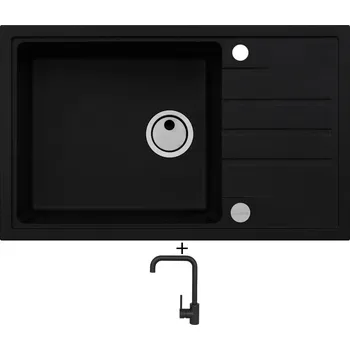 Granitový dřez Granitový dřez SET Alveus INTERMEZZO 130 černá matná + Alveus OZ černá matná