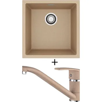 Granitový dřez Dřez pod desku SET Alveus OMNI 20 beige 55 + Alveus NINA beige 55