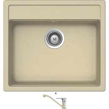 Granitový dřez SET Teka MENORCA 60 S-TG 1B topaz + Teka CROMO TG topaz