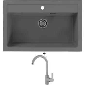 Granitový dřez Granitový dřez SET Alveus ATROX 40 beton 81 + Alveus TONIA beton 81