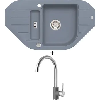 Granitový dřez Granitový dřez SET Alveus NIAGARA 60 steel 04 + Alveus ELZA steel 04