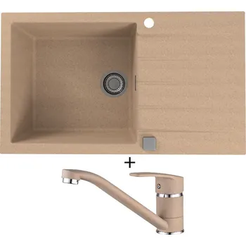 Granitový dřez Granitový dřez SET Alveus CADIT 40 beige 55 + Alveus NINA beige 55