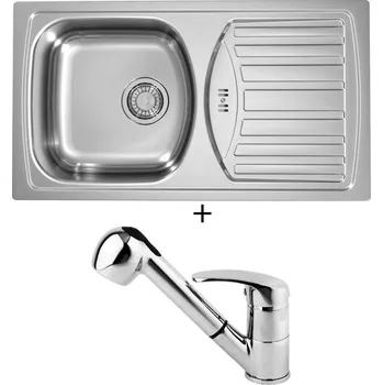 Nerezový dřez Nerezový dřez SET Alveus BASIC 150 fi 90 nerez + Alveus OAZA chrom