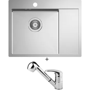 Nerezový dřez Nerezový dřez SET Alveus QUARTO 20 nerez + Alveus OAZA chrom