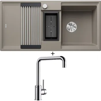Granitový dřez Granitový dřez SET Blanco ADIRA 6 S tartufo s excentrem 527607 + Blanco MILI chrom 519413