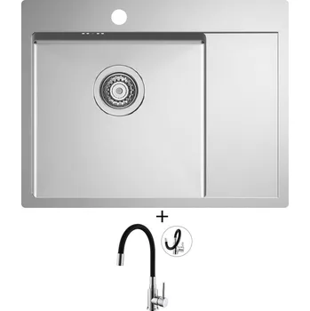 Nerezový dřez Nerezový dřez SET Alveus QUARTO 20 nerez + Alveus MINTAS chrom/černá