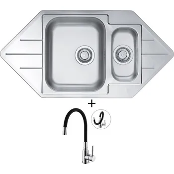 Nerezový dřez Nerezový dřez SET Alveus LINE 40 nerez + Alveus MINTAS chrom/černá