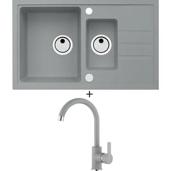 Granitový dřez Granitový dřez SET Alveus INTERMEZZO 70 beton 81 + Alveus TONIA beton 81