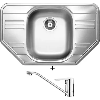 Nerezový dřez Nerezový dřez SET Alveus ALLUX 30 nerez + Deante CORIO BFC 060M chrom