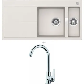 Granitový dřez SET Teka GLORIA 60 B-TG alabastr + Teka IN 915 CR chrom