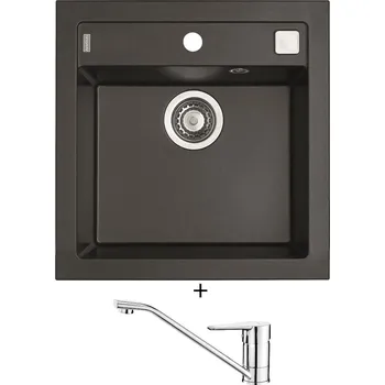 Granitový dřez Granitový dřez SET Alveus FORMIC 20 twilight 05 + Deante CORIO BFC 060M chrom