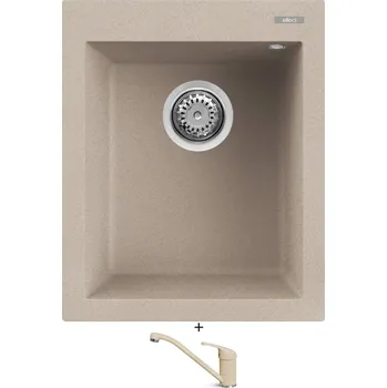 Granitový dřez Granitový dřez SET Elleci QUADRA 100 G51 avena + Elleci MINERVA G51 avena