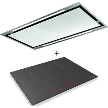 Digestoř SET FABER HEAVEN LIGHT PRO G/WH FLAT KL A90 + FABER FCH 64 GR KL