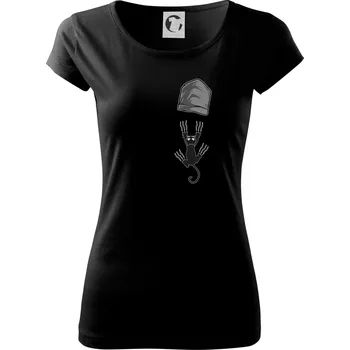 Dámské tričko Kočka vypadla z kapsy - Dámské triko Pure - XS ( Černá )