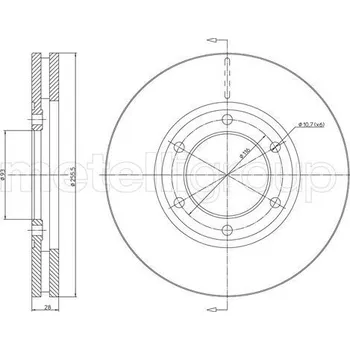 Brzdový kotouč TARCZA HAM.MAZDA E 97- PRZOD