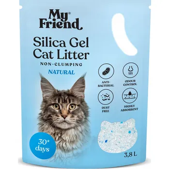 Podestýlka pro kočku My Friend stelivo Silica Natural 3,8 Bezprašné, bez zápachu, silikonové