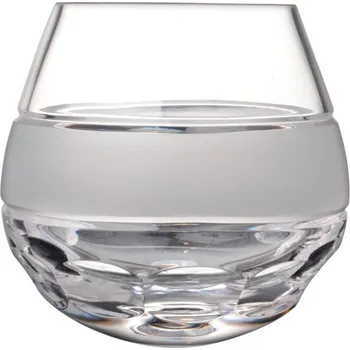 Sklenice Broušená sklenice s pruhem, Glamour Crystal, 320 ml, 2 ks