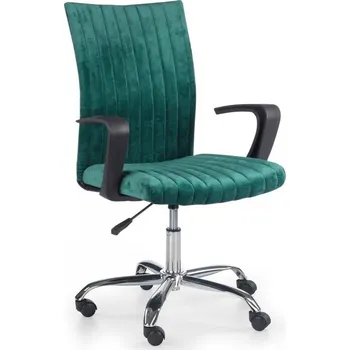 Dětská židle DORAL — samet, zelená