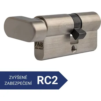 Vložka do dveří Assa Abloy Cylindrická vložka FAB 2 HOME s knoflíkem, 3 klíče Rozměr: 30 + K 40 mm