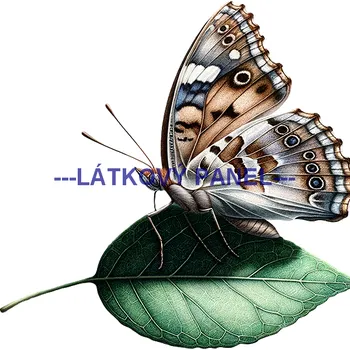 Látkový panel - Motýl na květině - MO-40 Velikost: 30x30cm, Materiál: Kočárkovina