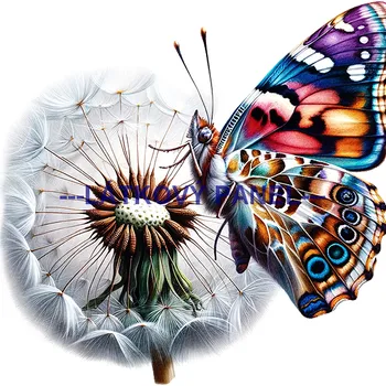 Látkový panel - Motýl na květině - MO-36 Velikost: 50x50cm, Materiál: Kočárkovina