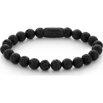 Náramek Rebel & Rose pánský kuličkový náramek, Black Moon, 8mm Velikost: L