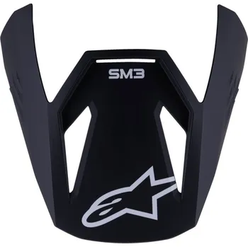 Auto-moto kšilt pro přilby S-M3 SOLID, ALPINESTARS, dětská (černá mat)