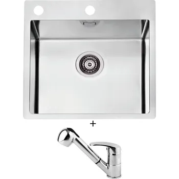 Nerezový dřez Nerezový dřez SET Alveus PURE 30 nerez + Alveus OAZA chrom