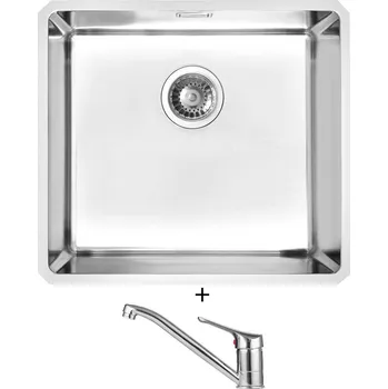Granitový dřez Dřez pod desku SET Alveus KOMBINO 40 U nerez + Alveus RIVIERA X chrom