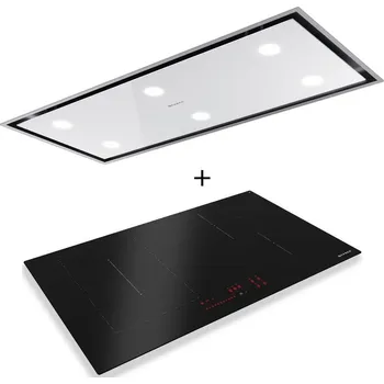 Digestoř SET FABER HEAVEN BRIGHT G/WH KL A120 + FABER FCH 84 BK KL