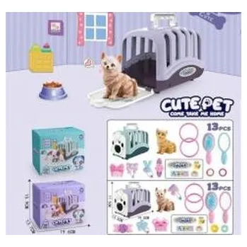 plyšák Pojemnik z kotem i akcesoriami