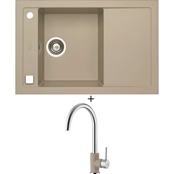 Granitový dřez Granitový dřez SET Alveus FORMIC 30 pebble 02 + Alveus ELZA pebble 02